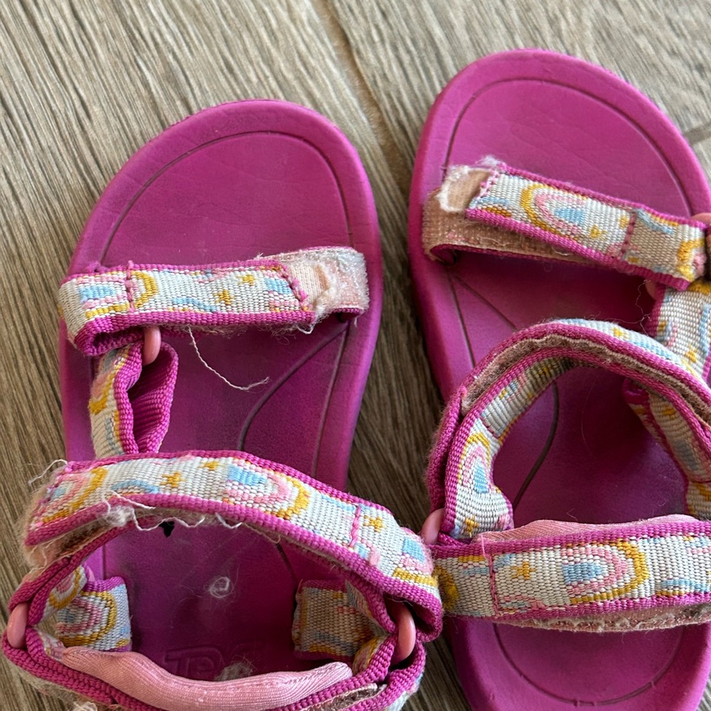Teva Kids Bright Pink Adjustable Strap Sandals